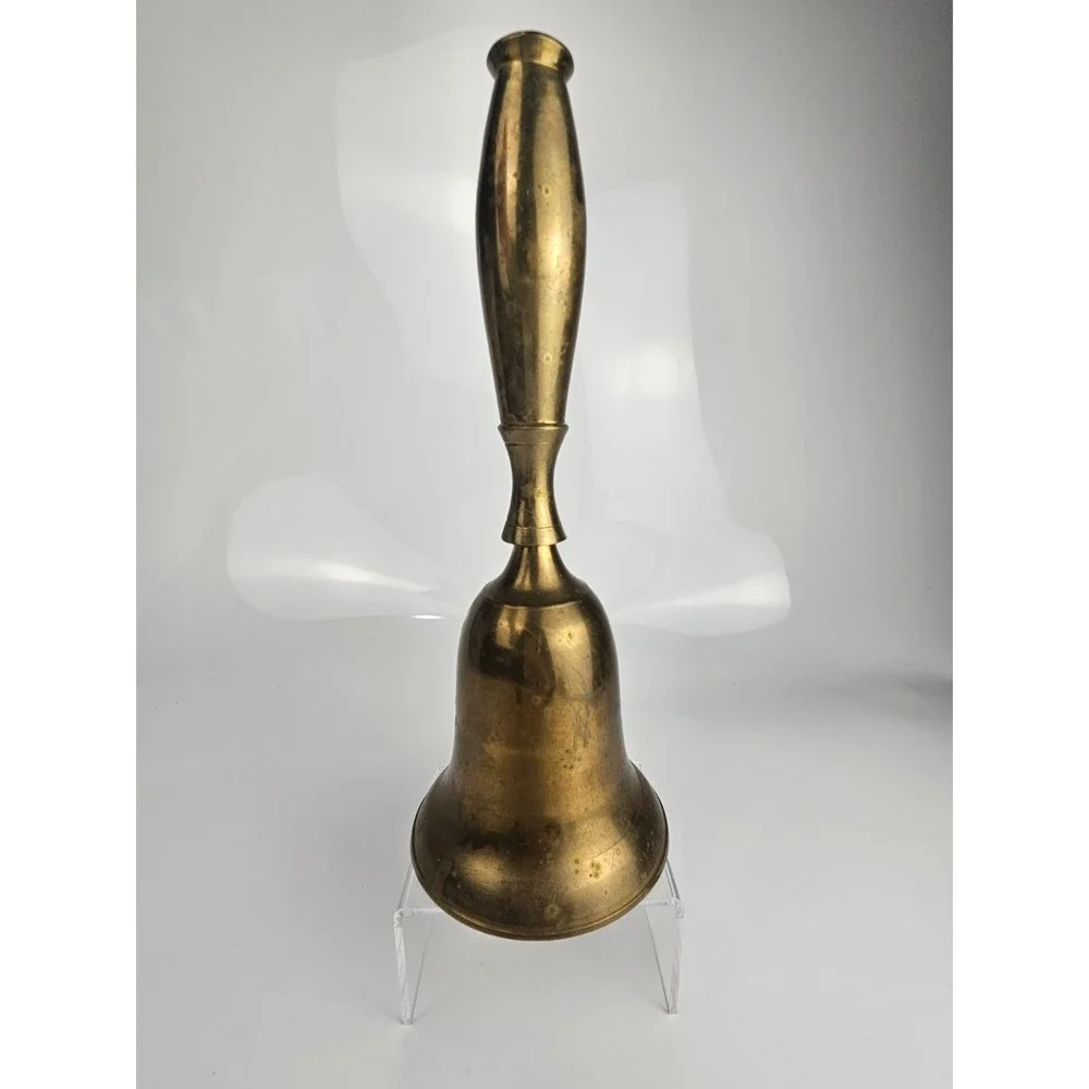 Large Solid Brass Hand Bell 11